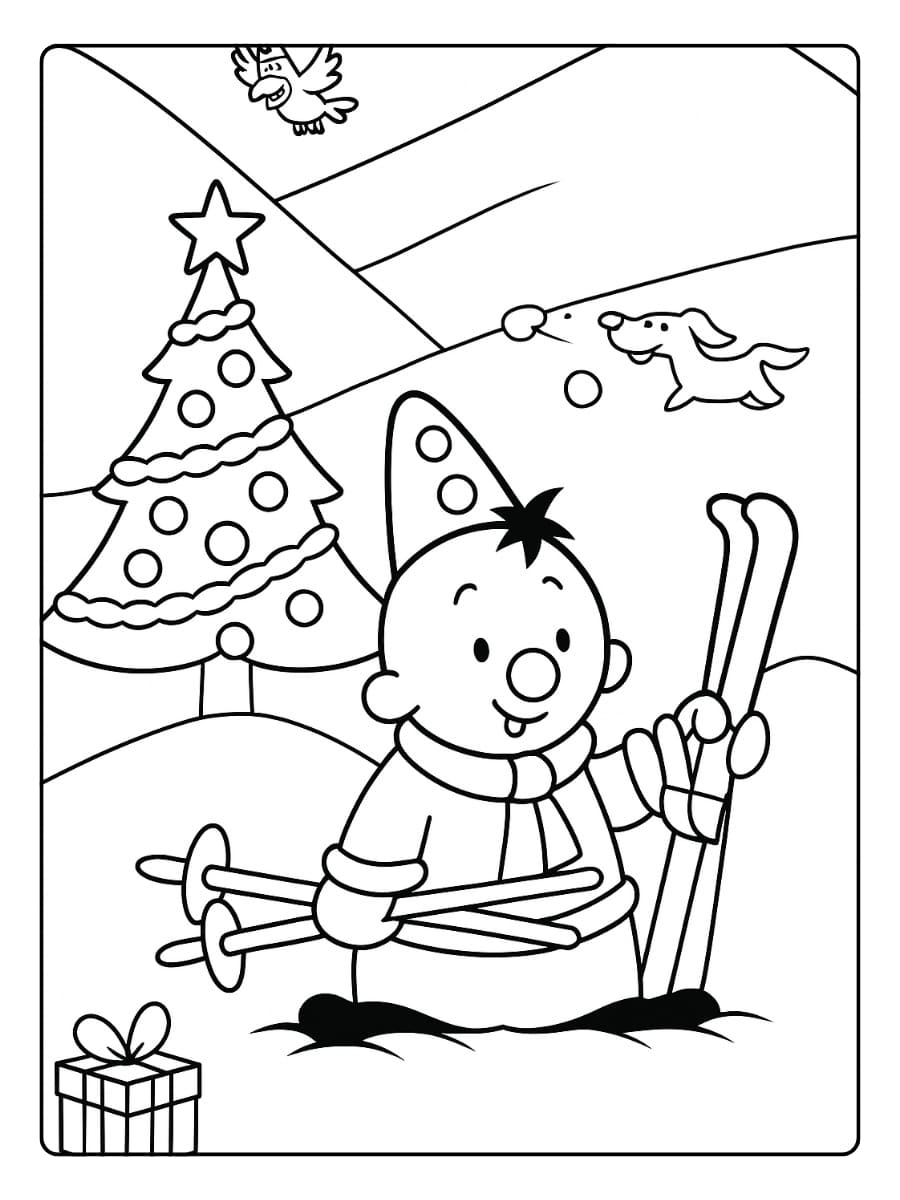 kleurplaat bumba kerst
