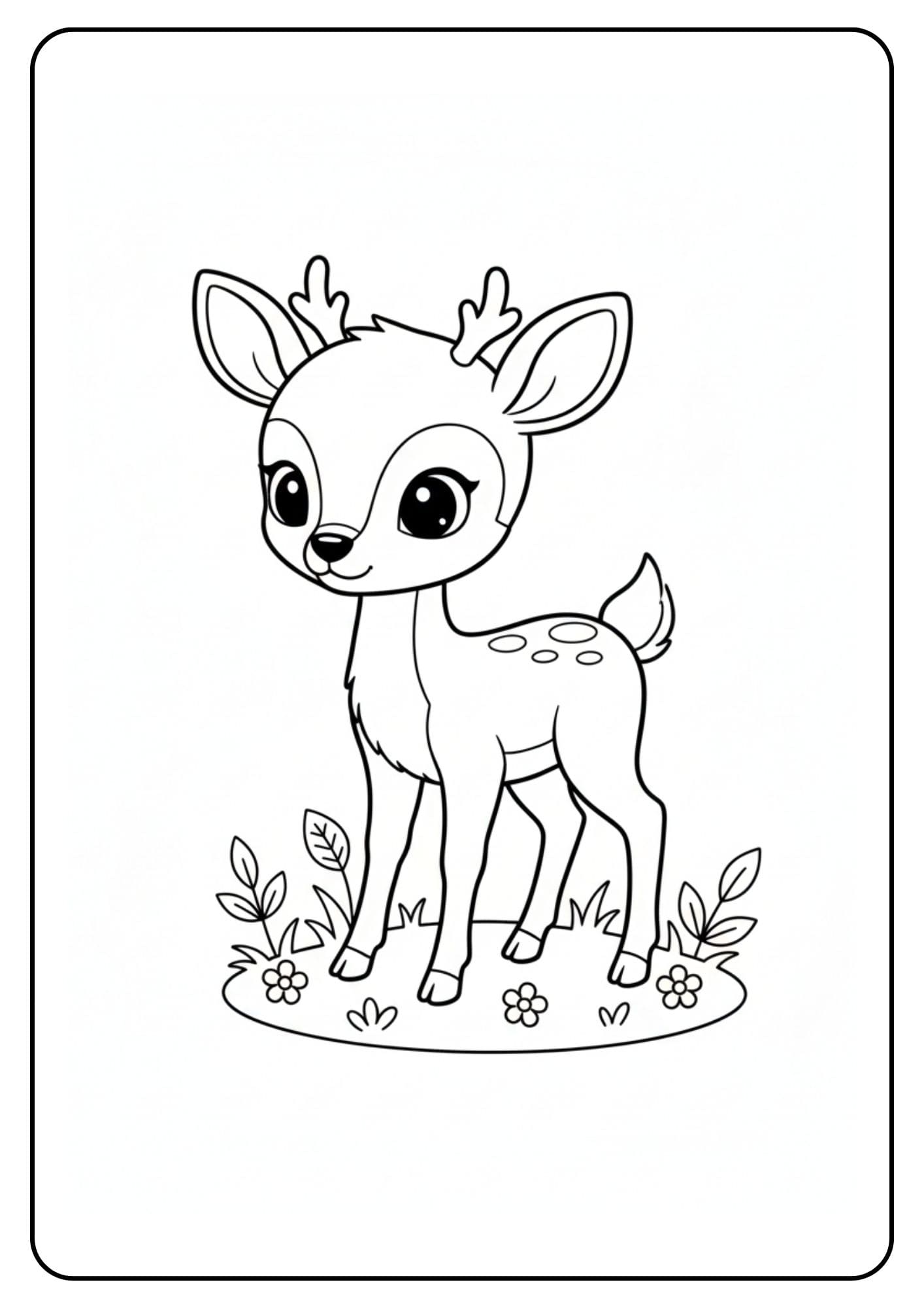 10+ Hert Kleurplaat – Gratis Printbare Voor Kinderen - Kleurplaat.center, image size:1414x2000