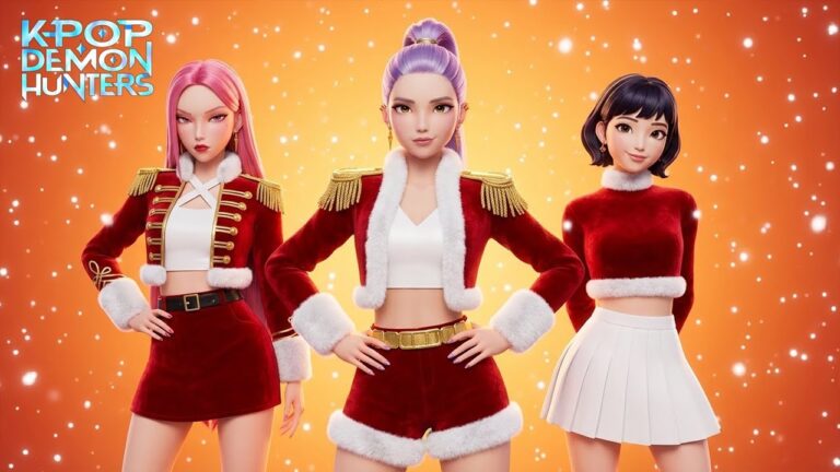 KPop Demon Hunters Kerst Kleurplaten