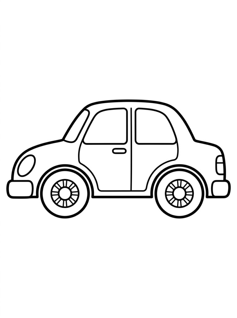 Auto in profiel met stervormige velgen