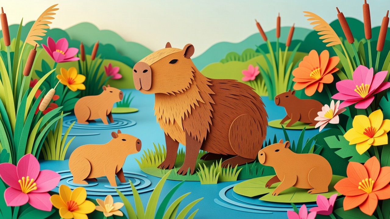Capybara Kleurplaten