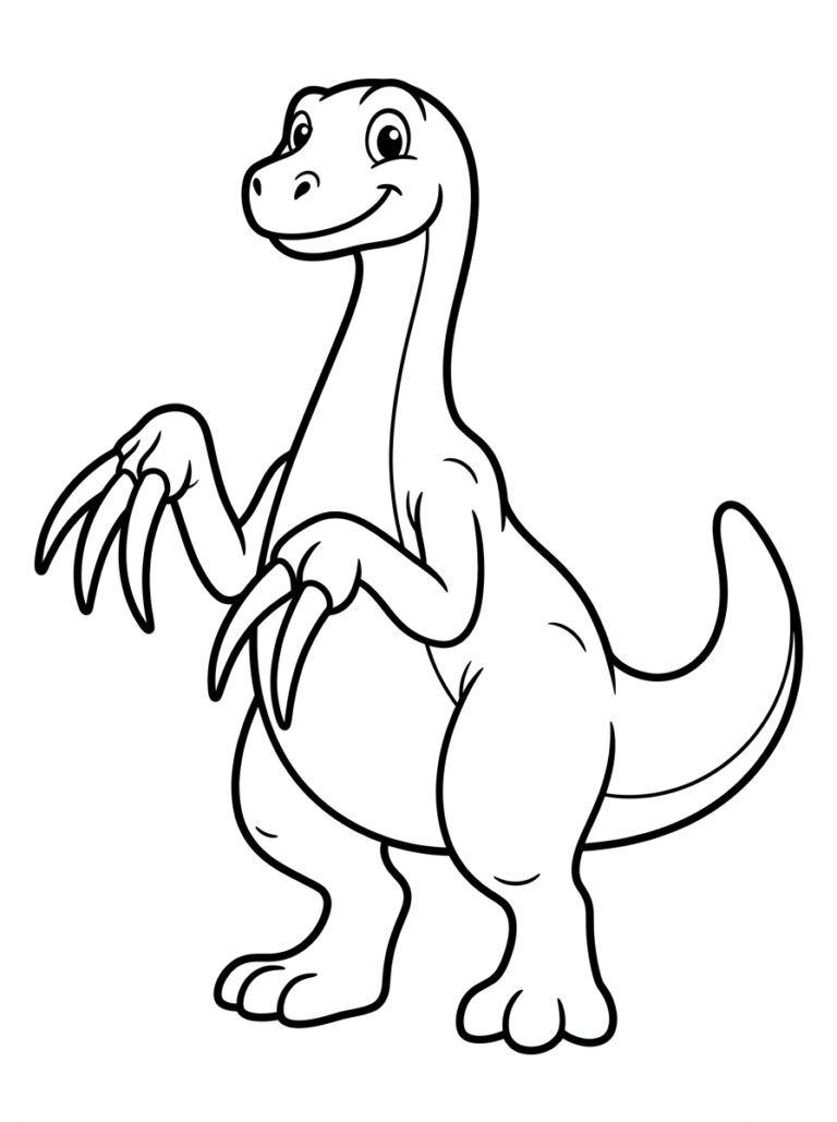Dinosaurus kleurplaat 10 - gratis printable om te printen