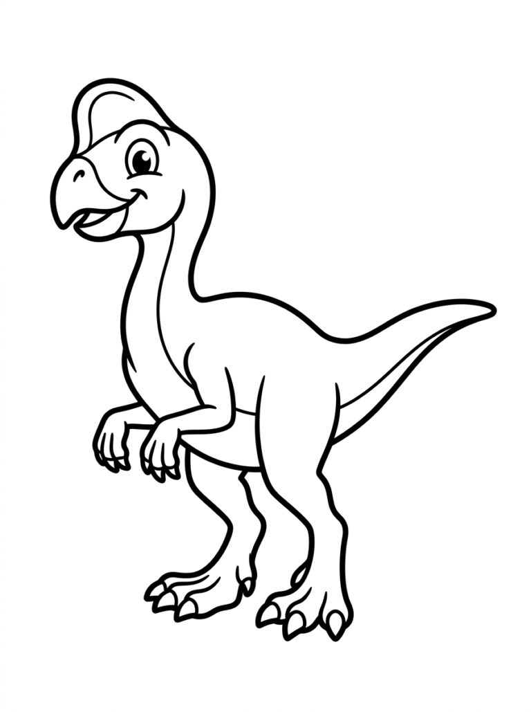 Dinosaurus kleurplaat 14 - gratis printable om te printen