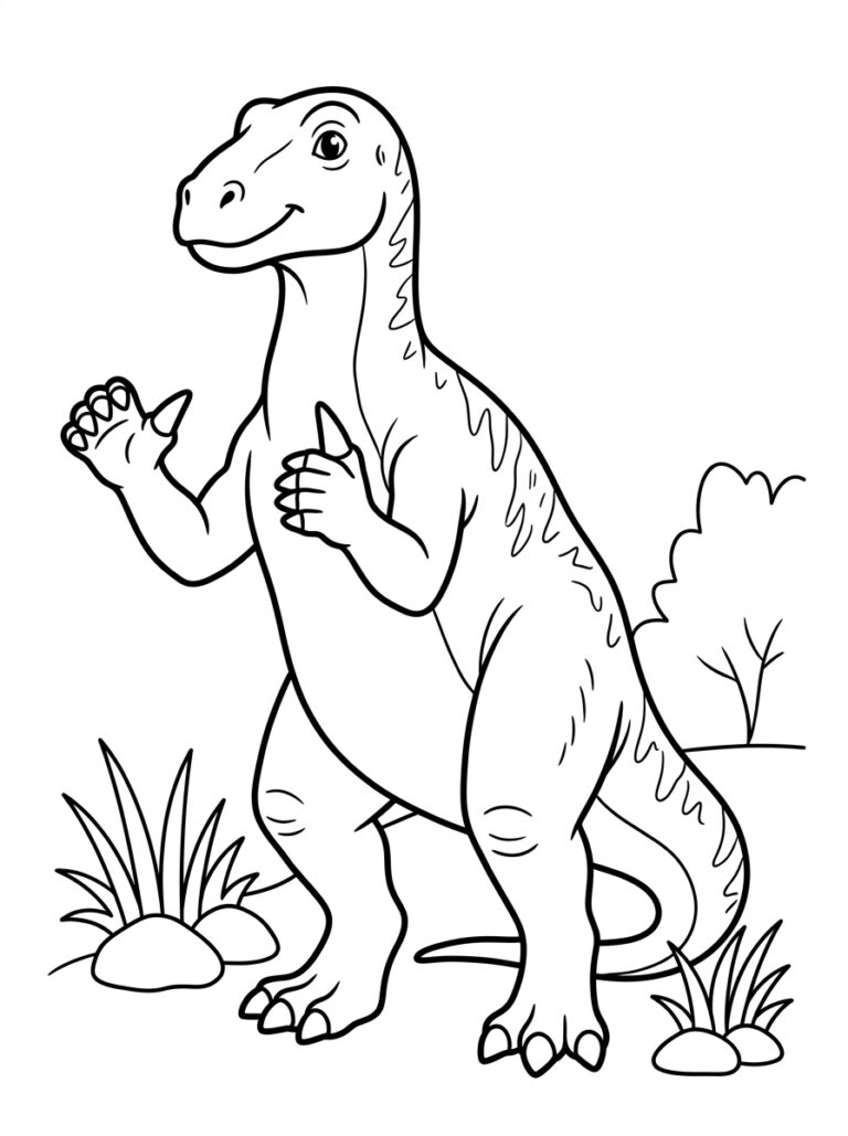 Dinosaurus kleurplaat 15 - gratis printable om te printen