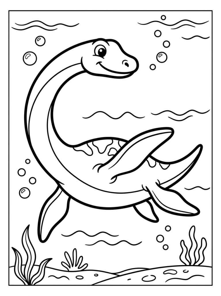 Dinosaurus kleurplaat 16 - gratis printable om te printen