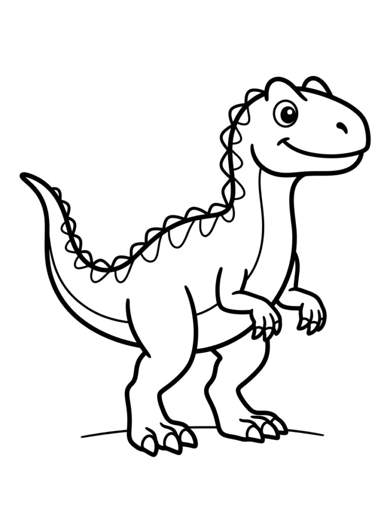 Dinosaurus kleurplaat 17 - gratis printable om te printen