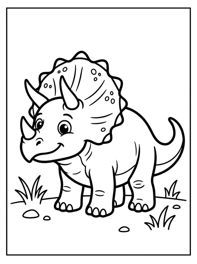 Dinosaurus kleurplaat 20 - gratis printable om te printen