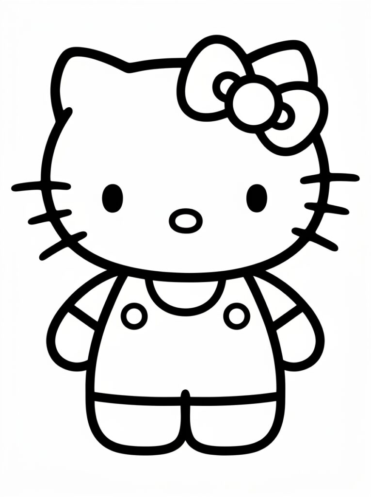 Hello Kitty in overall met twee zakken