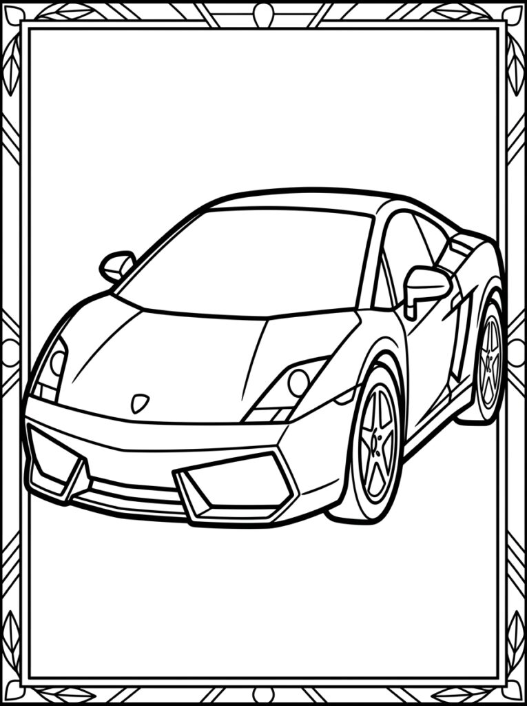 Lamborghini in brede decoratieve patroonlijst