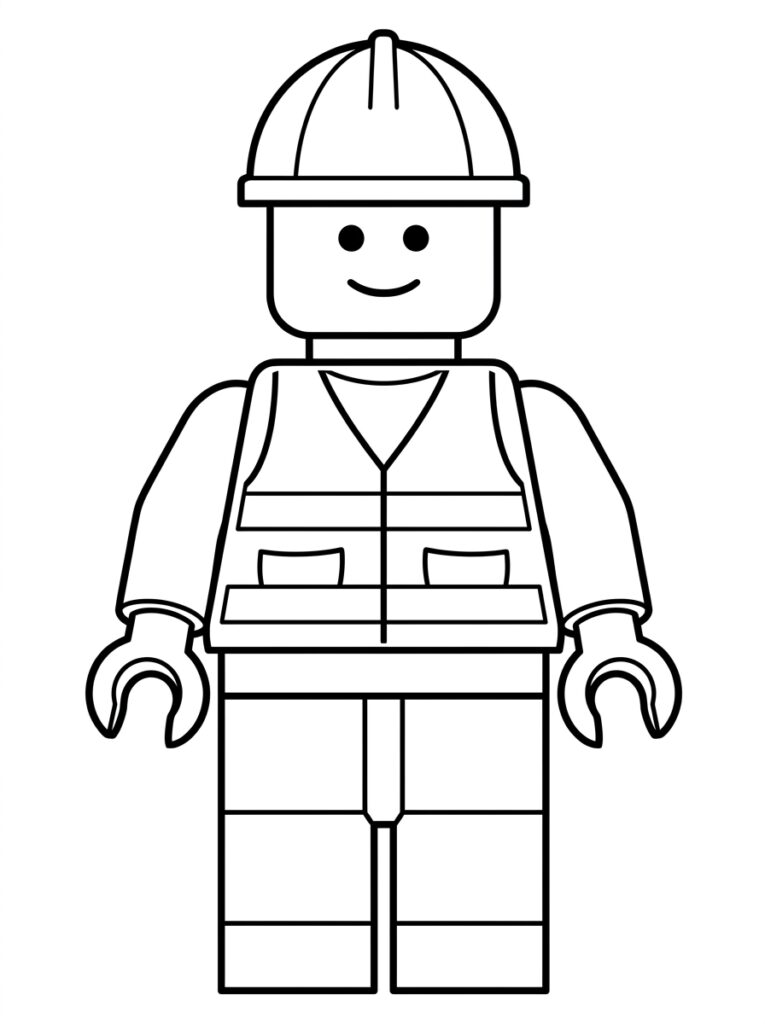 LEGO bouwvakker met helm en veiligheidsvest