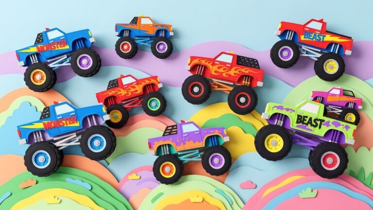 Monstertruck kleurplaten om te printen om te printen