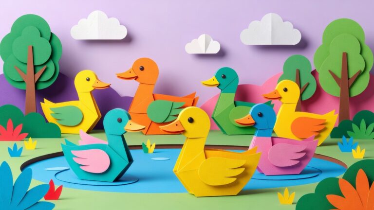 Paper Duck Kleurplaten