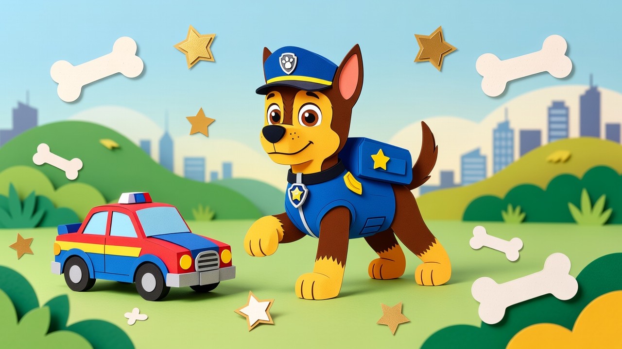 Paw Patrol Chase Kleurplaten