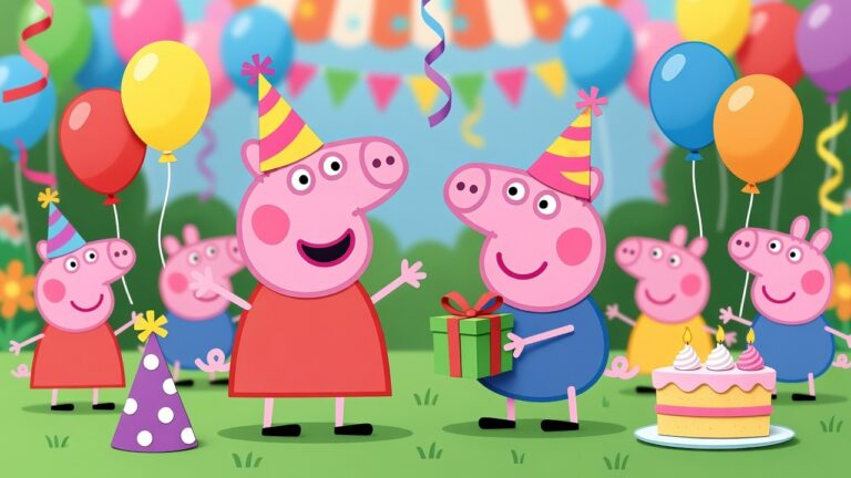 Peppa Pig Verjaardag Kleurplaten om te printen