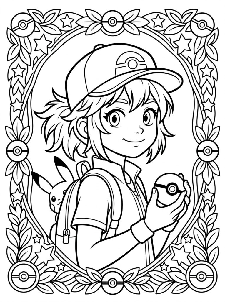 Trainer met pet houdt Pokéball vast