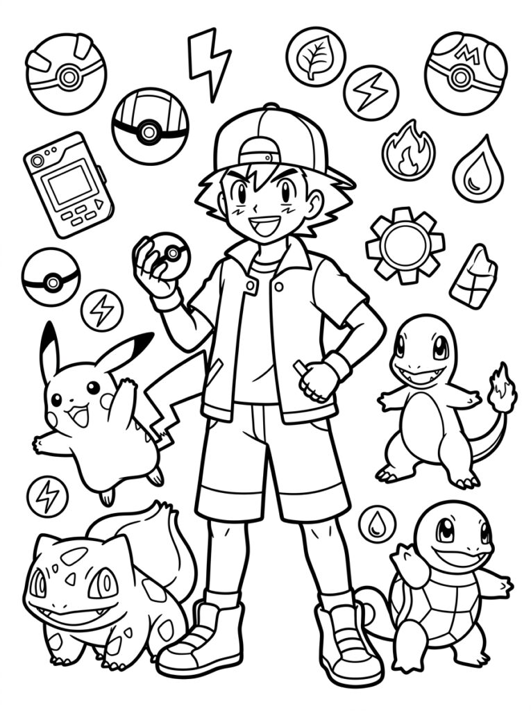 Ash met Pikachu Bulbasaur Charmander Squirtle