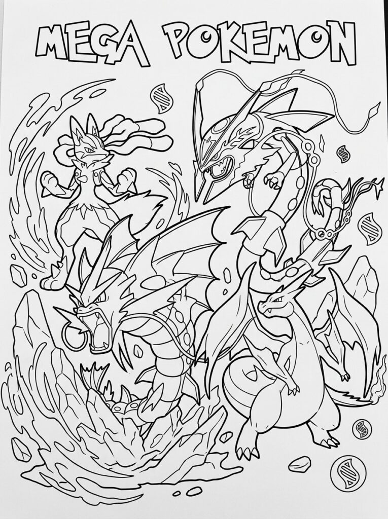 Mega Lucario, Mega Rayquaza en Mega Charizard