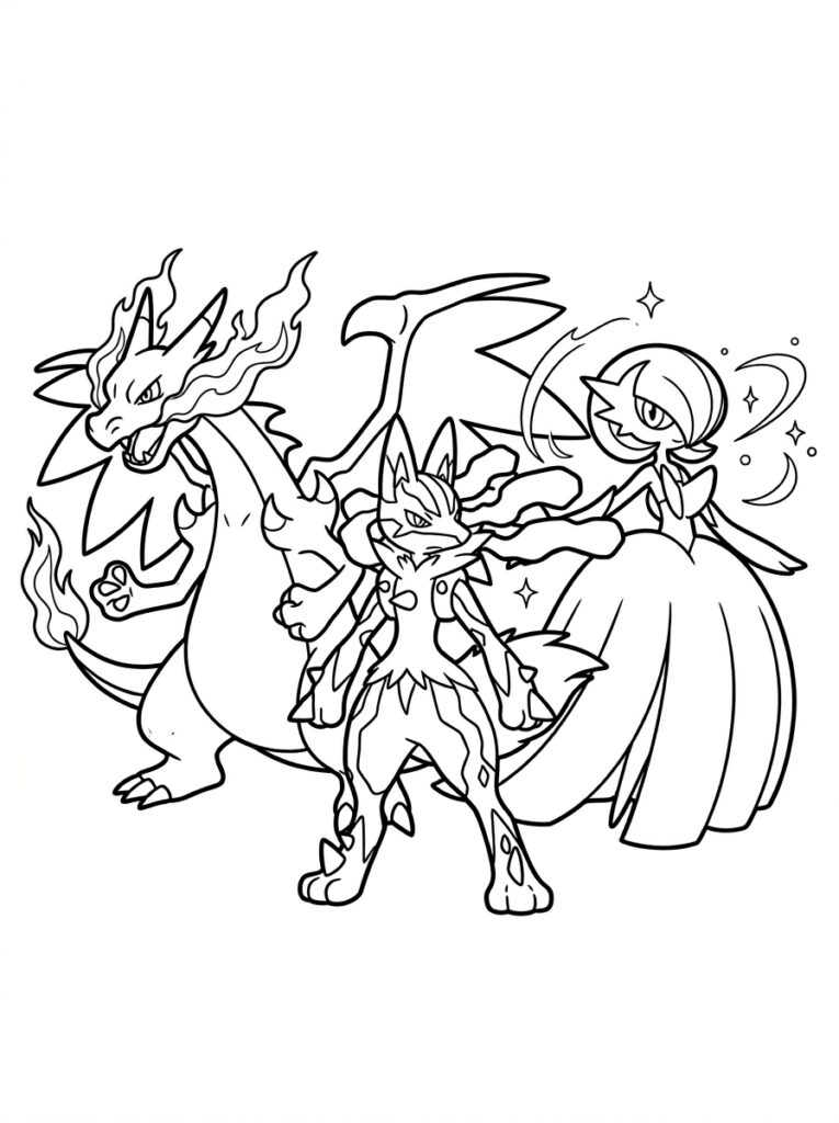 Mega Charizard, Mega Lucario en Mega Gardevoir