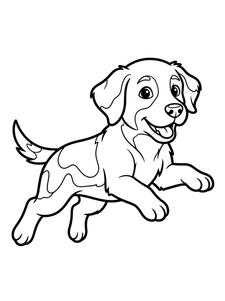 Puppy rent met uitgestoken tong