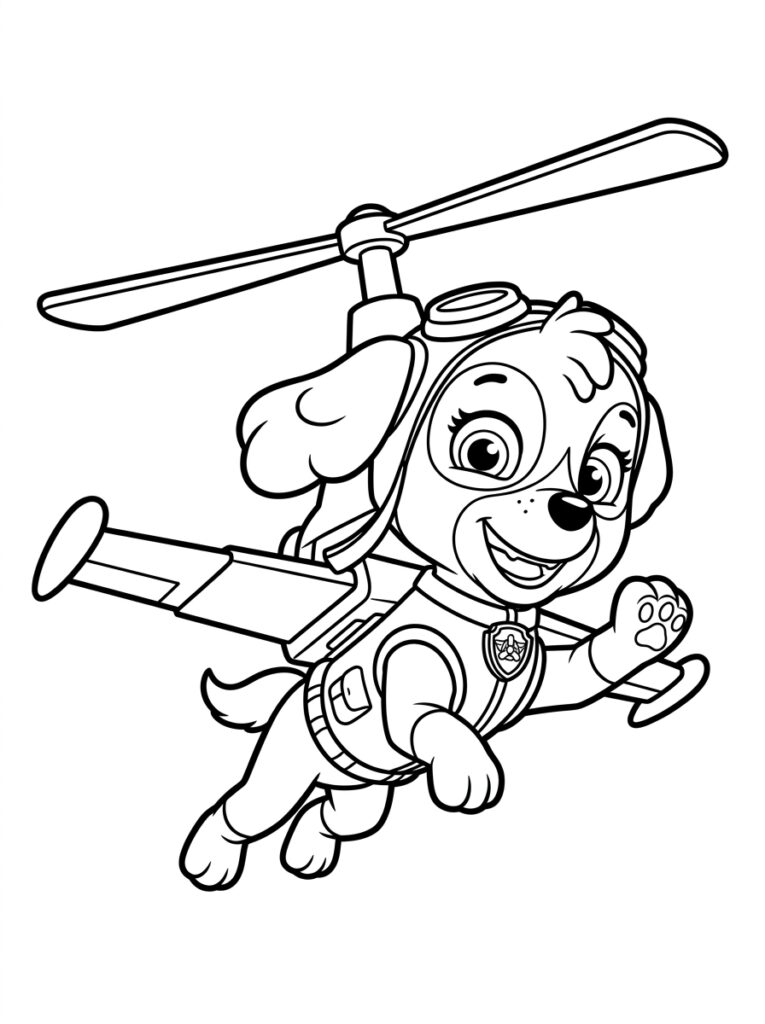 Skye vliegend met helikopter rugzak