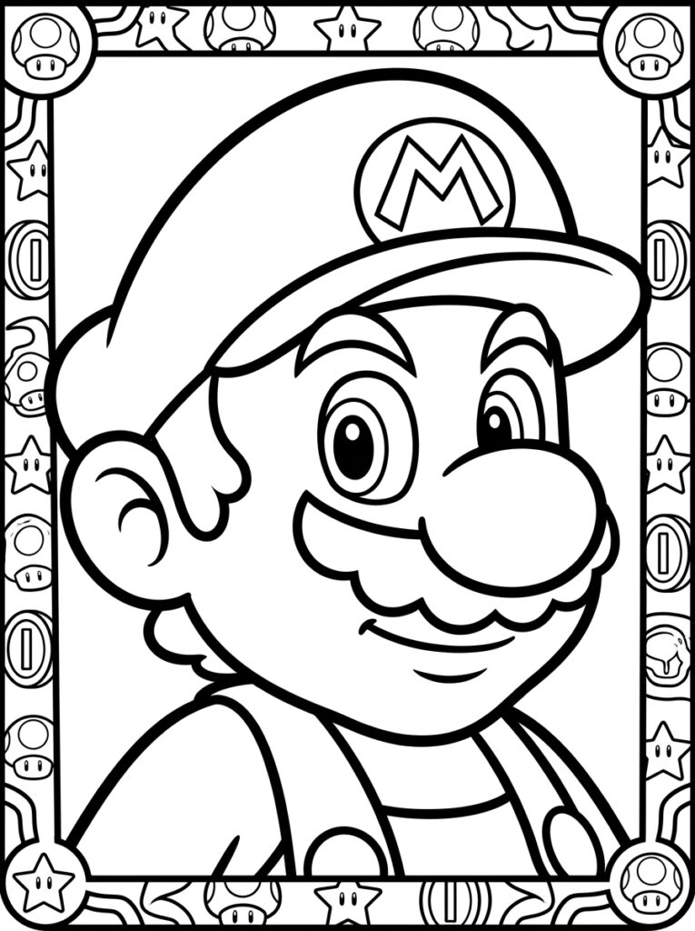 Mario lachend met hoed in rand met paddenstoelen