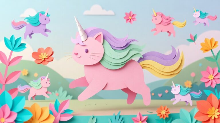Unicorn Kat Kleurplaten om te printen