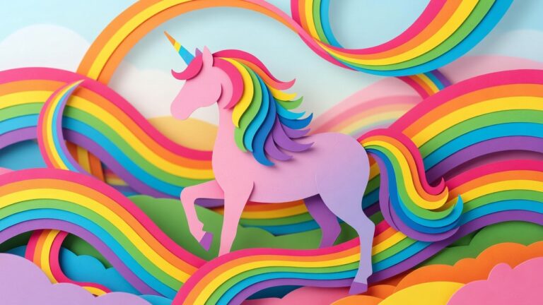 Unicorn Regenboog Kleurplaten om te printen