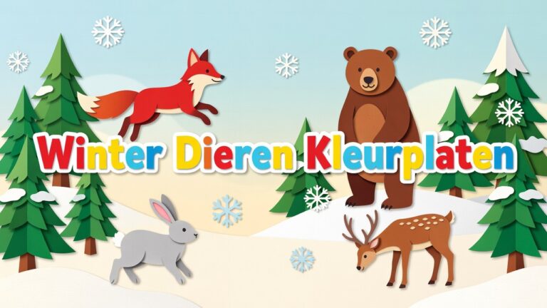 Winter Dieren Kleurplaten
