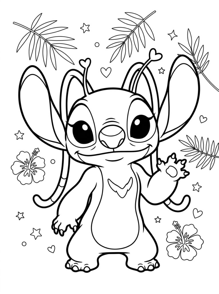 Angel Kleurplaten (Gratis PDF Printables) 06 - gratis kleurplaat om te printen
