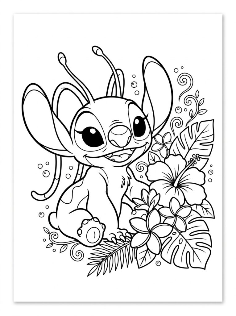 Angel Kleurplaten (Gratis PDF Printables) 17 - gratis kleurplaat om te printen