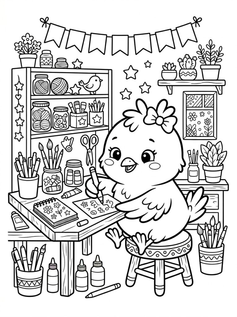 Creachick Kleurplaten (Gratis PDF Printables) 05 - gratis kleurplaat om te printen