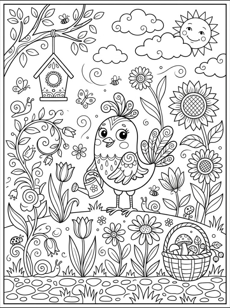 Creachick Kleurplaten (Gratis PDF Printables) 08 - gratis kleurplaat om te printen