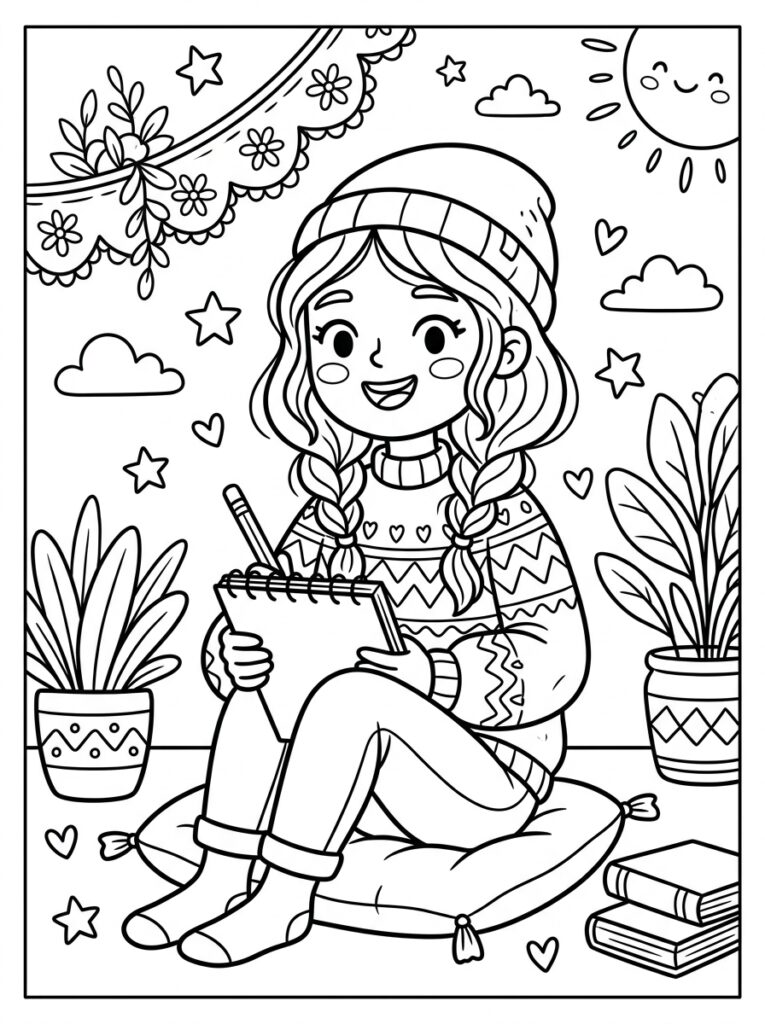 Creachick Kleurplaten (Gratis PDF Printables) 09 - gratis kleurplaat om te printen