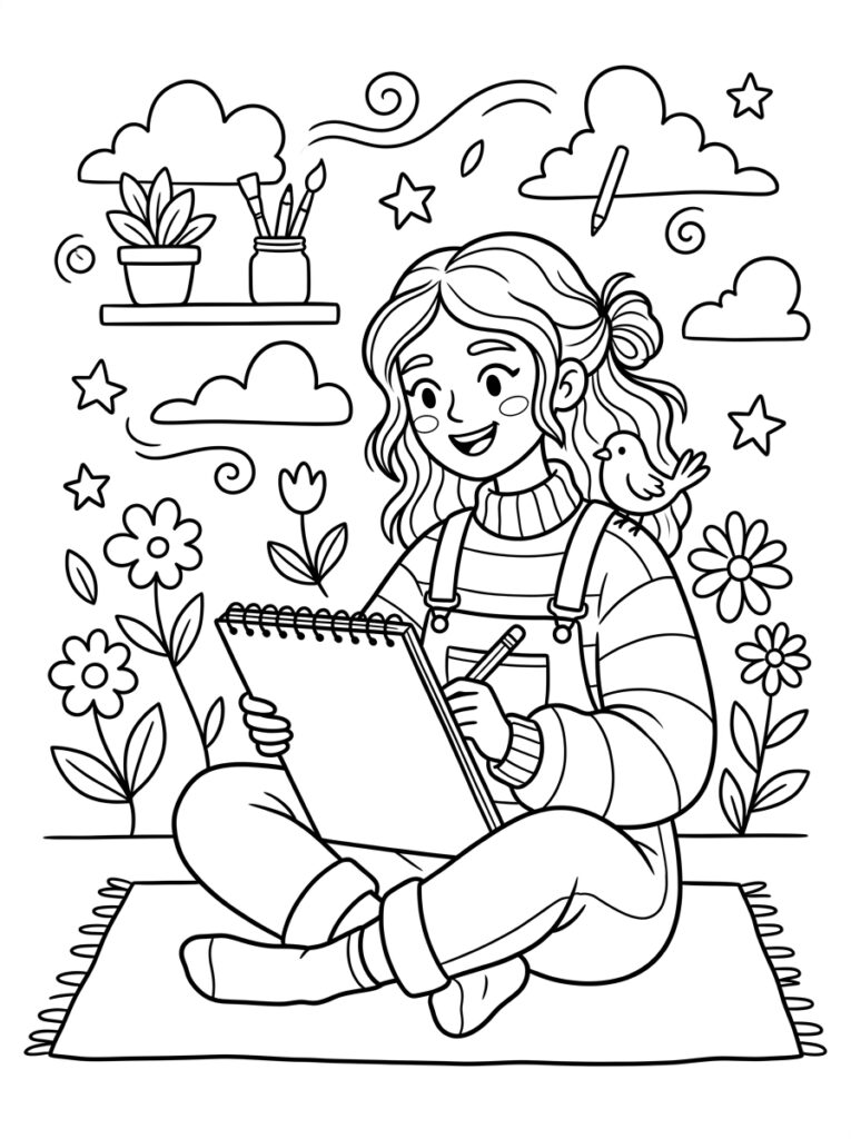 Creachick Kleurplaten (Gratis PDF Printables) 11 - gratis kleurplaat om te printen