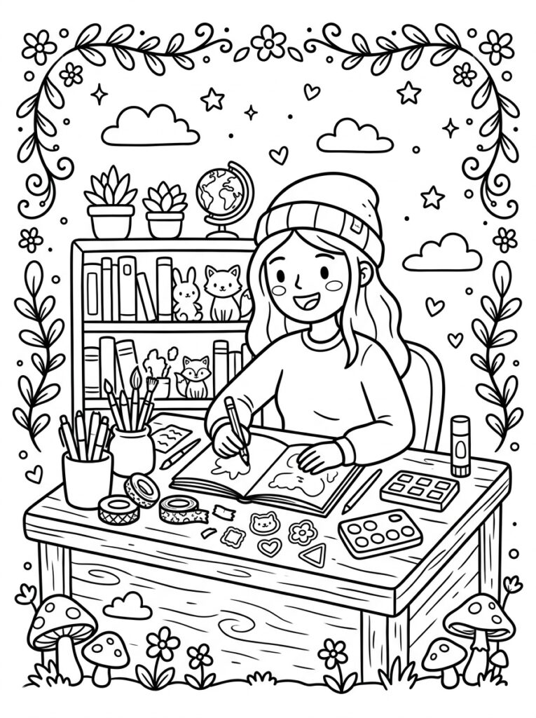 Creachick Kleurplaten (Gratis PDF Printables) 15 - gratis kleurplaat om te printen