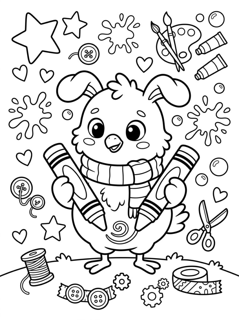 Creachick Kleurplaten (Gratis PDF Printables) 18 - gratis kleurplaat om te printen