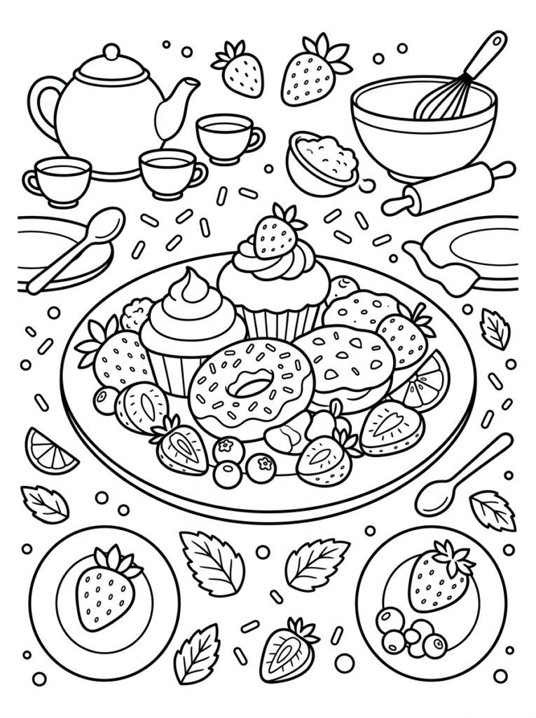 Aardbeien Kleurplaten (Gratis PDF Printables) 14 - gratis kleurplaat om te printen