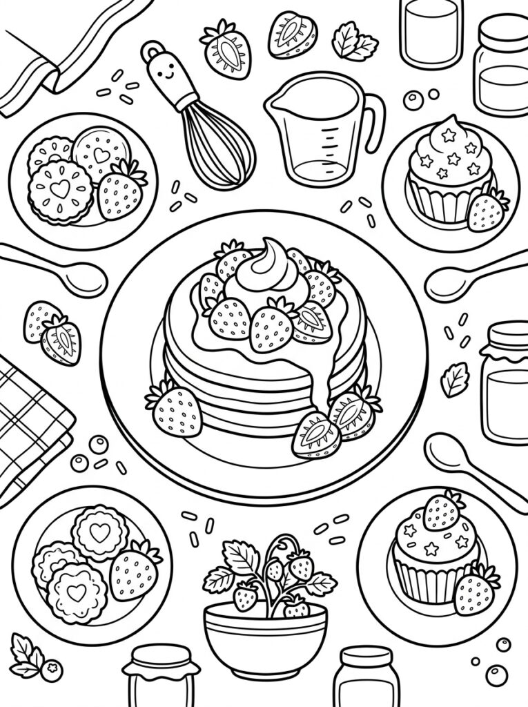 Aardbeien Kleurplaten (Gratis PDF Printables) 16 - gratis kleurplaat om te printen
