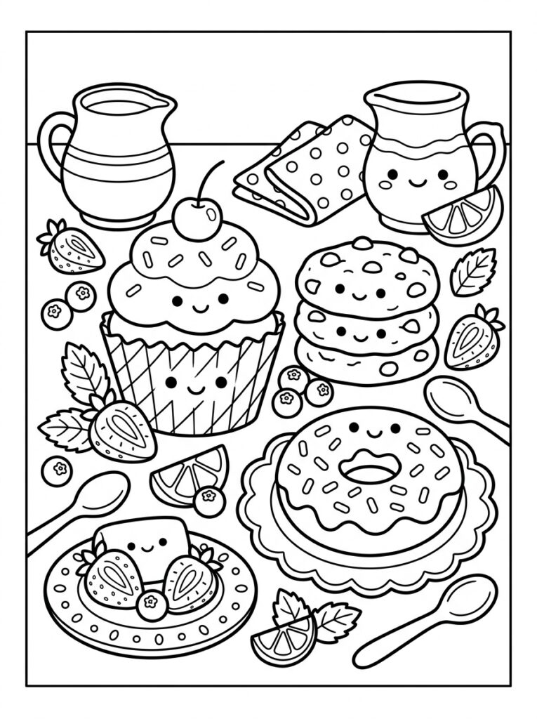 Aardbeien Kleurplaten (Gratis PDF Printables) 20 - gratis kleurplaat om te printen