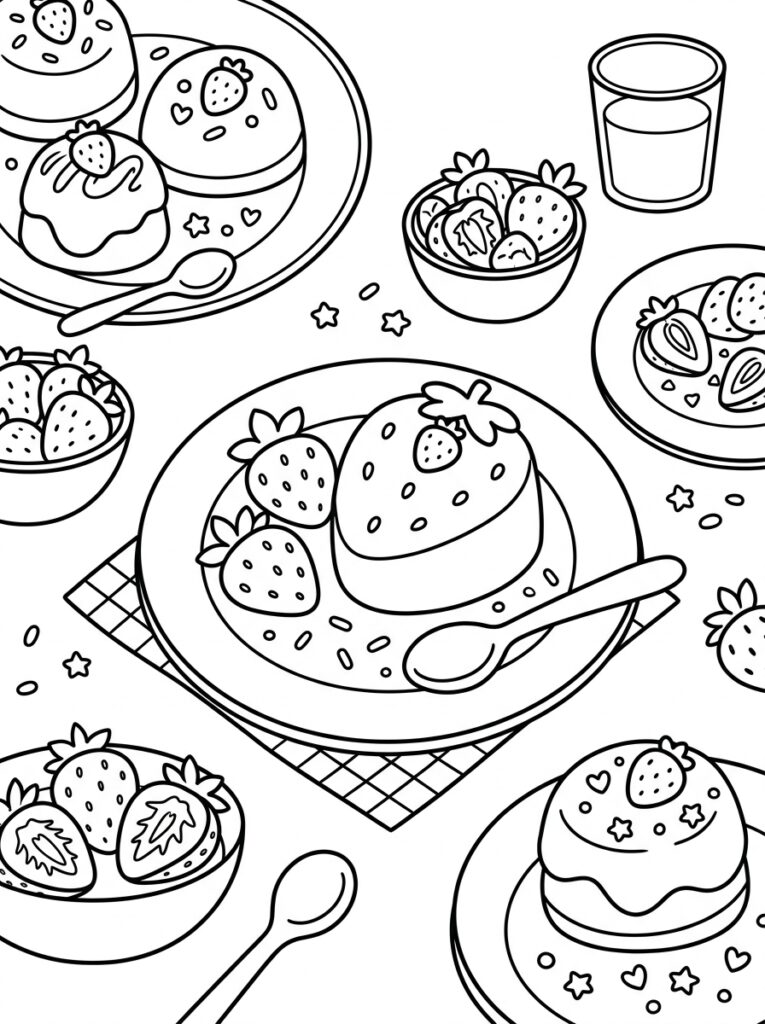 Aardbeien Kleurplaten (Gratis PDF Printables) 24 - gratis kleurplaat om te printen