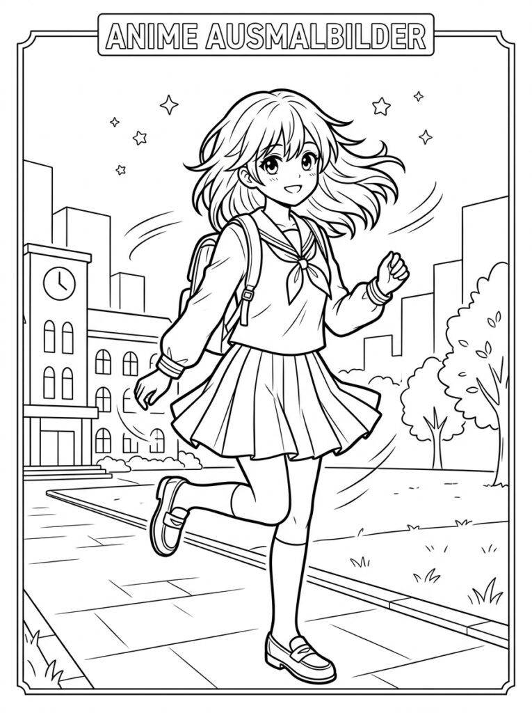 Anime Kleurplaten (Gratis PDF Printables) 30 - gratis kleurplaat om te printen