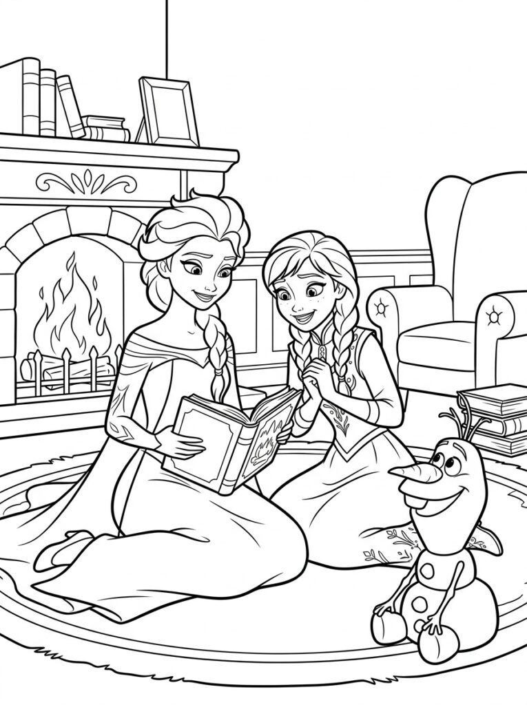 Anna en Elsa Kleurplaten (Gratis PDF Printables) 16 - gratis kleurplaat om te printen