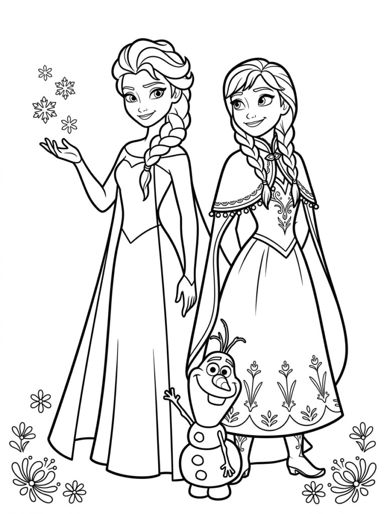 Anna en Elsa Kleurplaten (Gratis PDF Printables) 28 - gratis kleurplaat om te printen