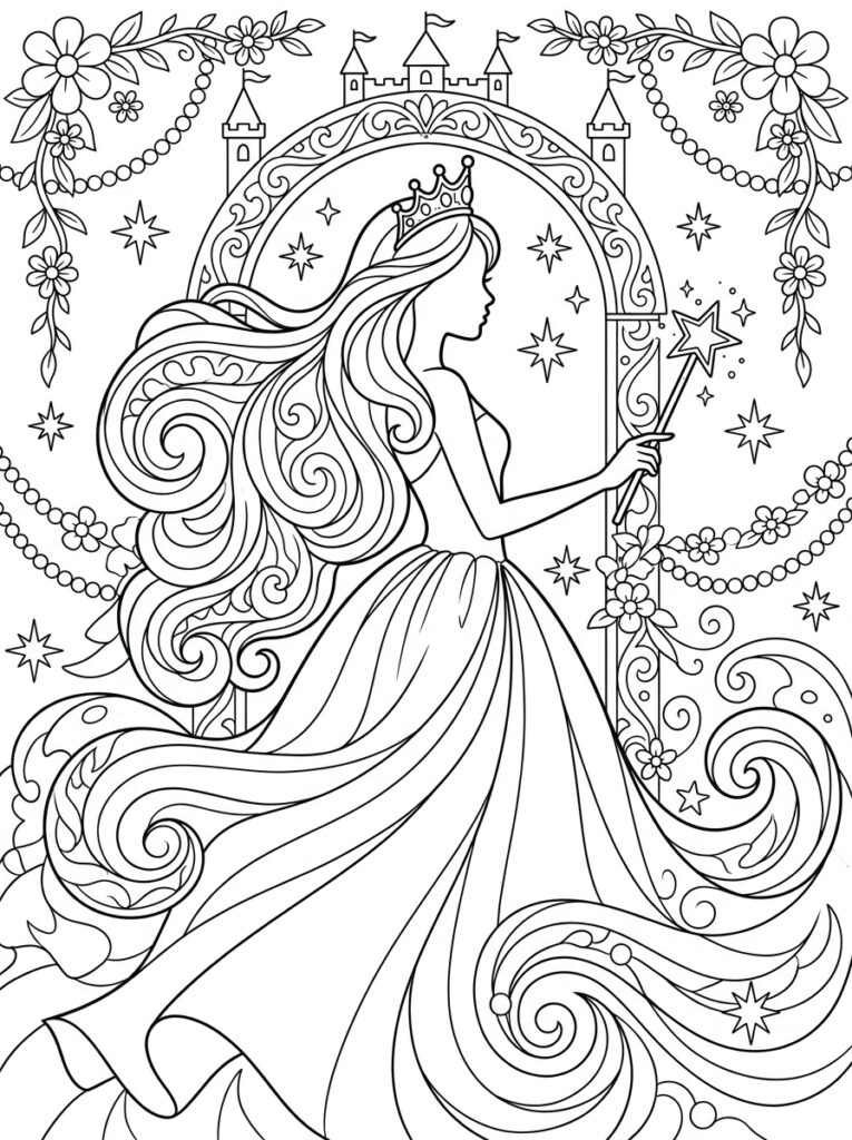 Barbie Kleurplaten (Gratis PDF Printables) 08 - gratis kleurplaat om te printen