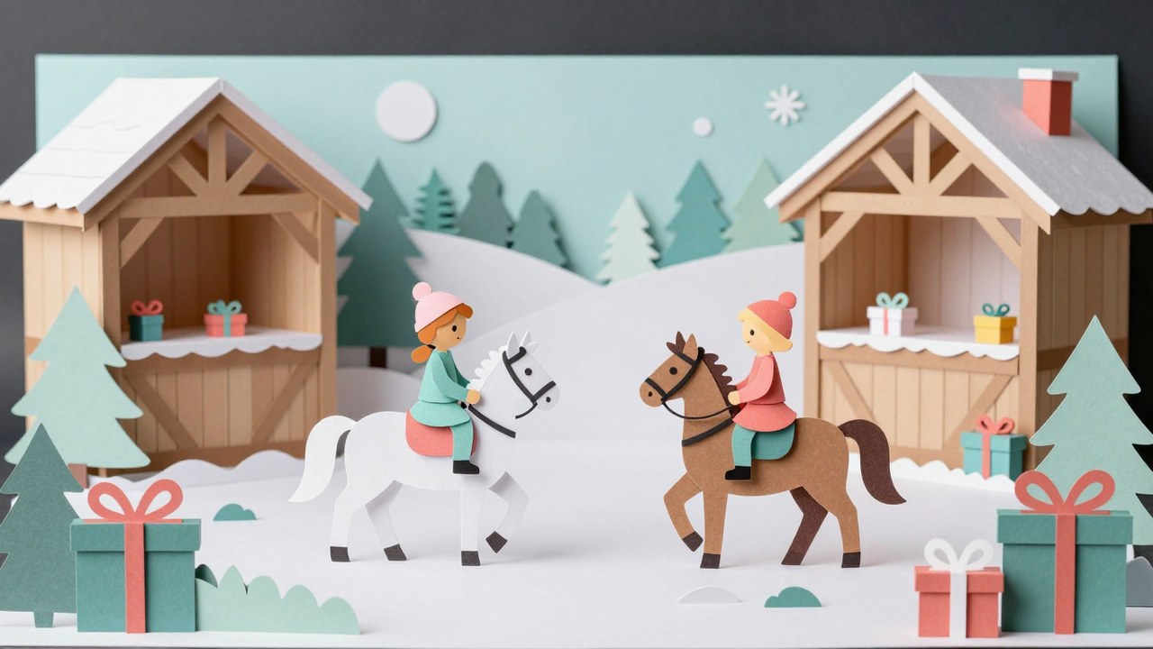 Bibi en Tina kerst Kleurplaten