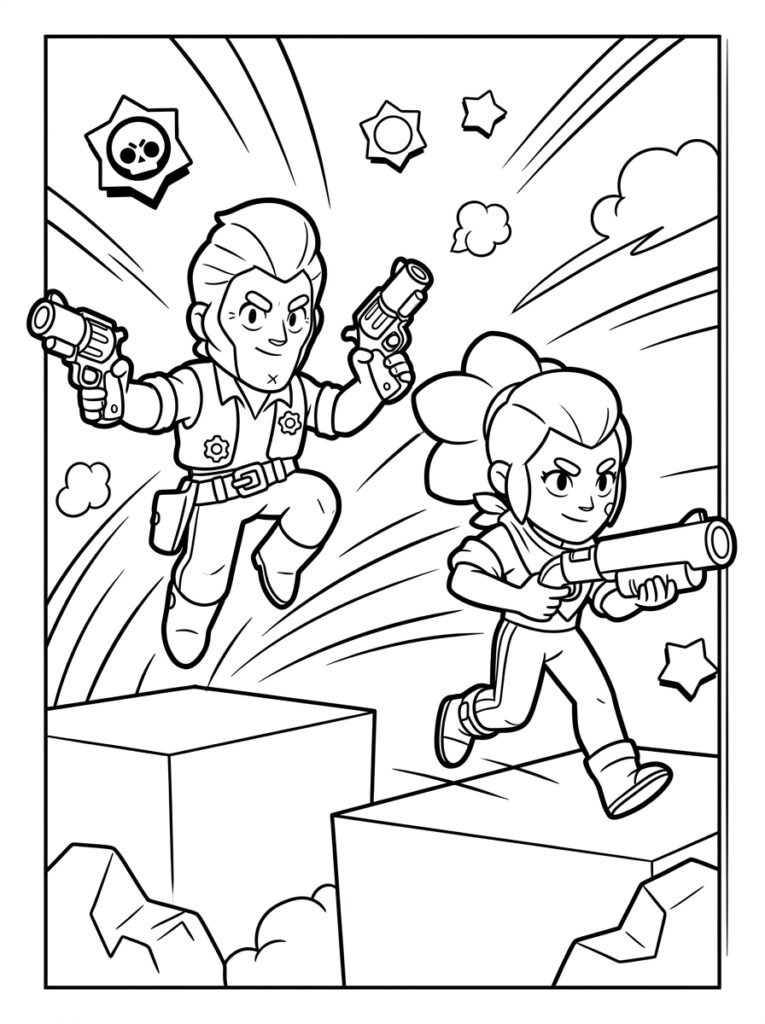 Brawl Stars Kleurplaten (Gratis PDF Printables) 04 - gratis kleurplaat om te printen