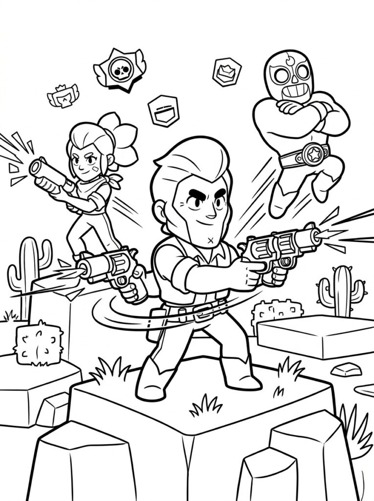 Brawl Stars Kleurplaten (Gratis PDF Printables) 09 - gratis kleurplaat om te printen