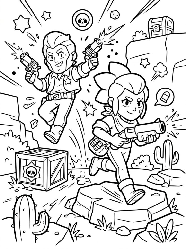 Brawl Stars Kleurplaten (Gratis PDF Printables) 10 - gratis kleurplaat om te printen