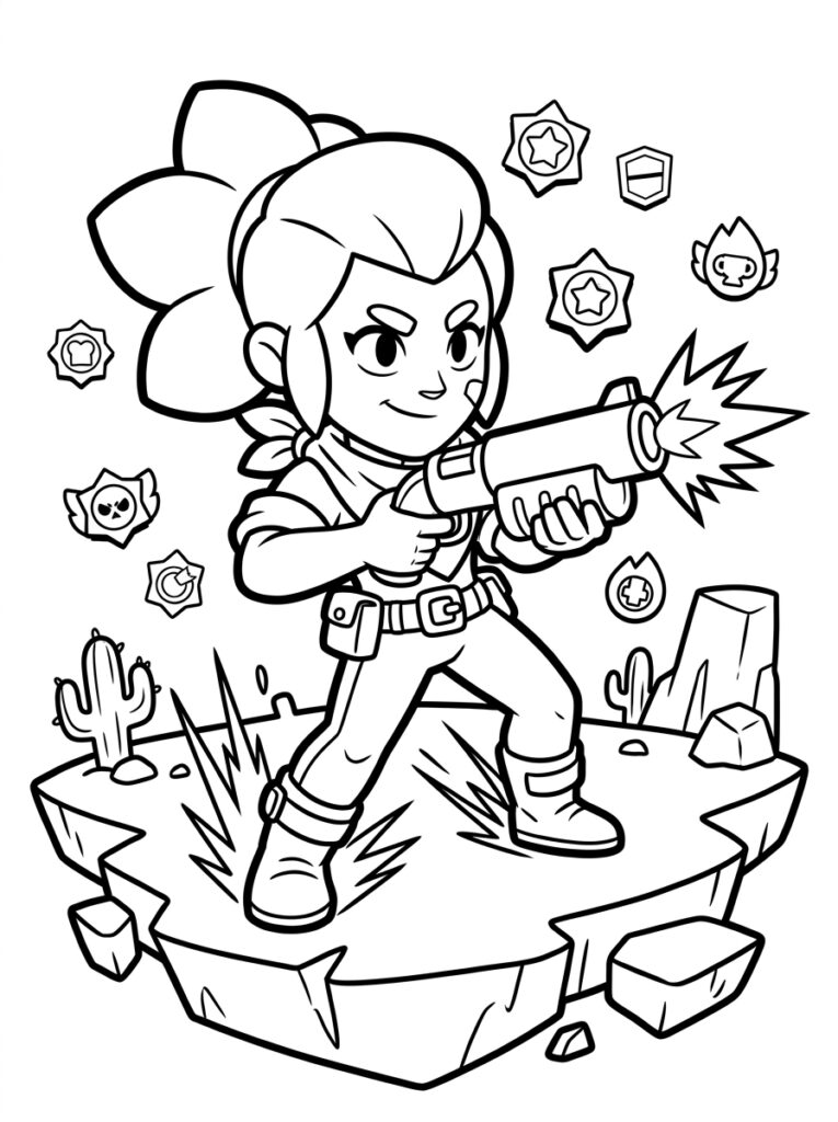 Brawl Stars Kleurplaten (Gratis PDF Printables) 12 - gratis kleurplaat om te printen