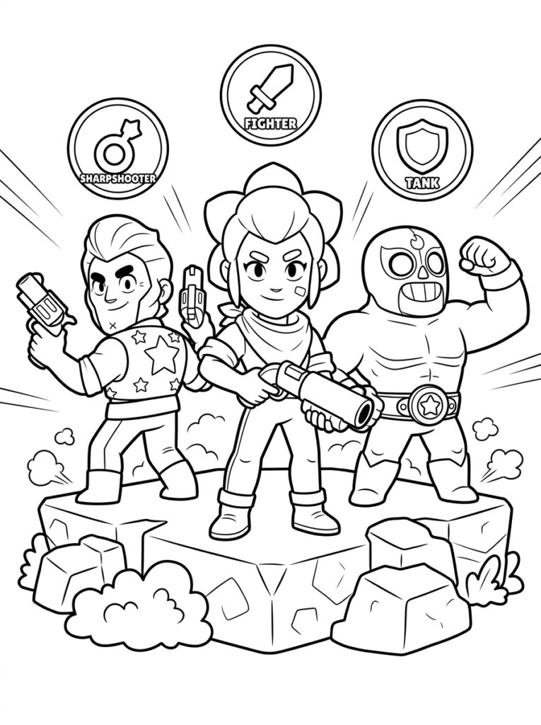 Brawl Stars Kleurplaten (Gratis PDF Printables) 13 - gratis kleurplaat om te printen